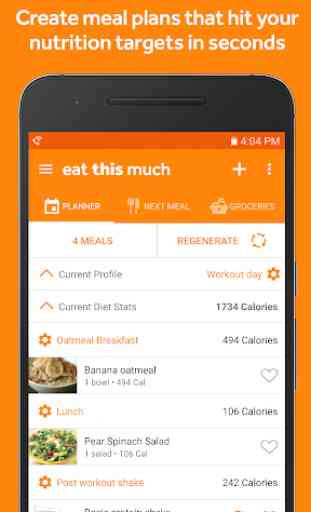 Eat This Much - Meal Planner 1
