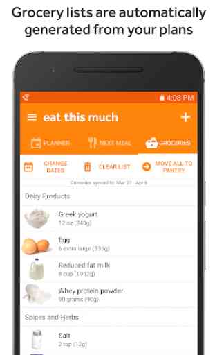 Eat This Much - Meal Planner 3