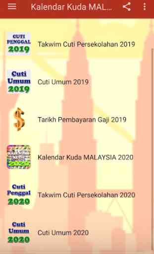 Kalendar Kuda Malaysia - 2020 1