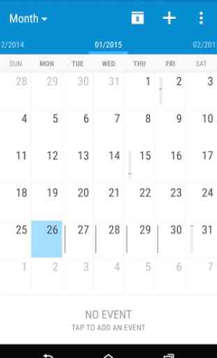 Calendario de HTC 1