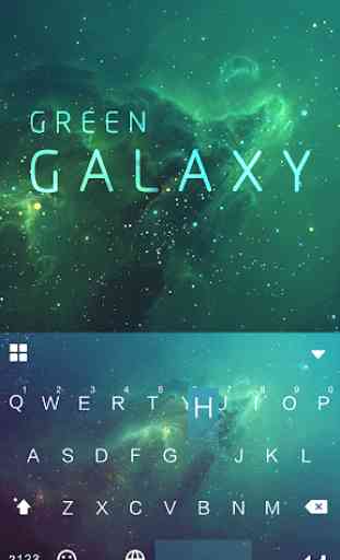 Green Galaxy Tema de teclado 1