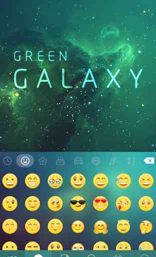 Green Galaxy Tema de teclado 2
