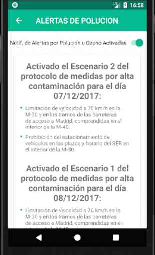 Madrid Contaminación y Alertas 2