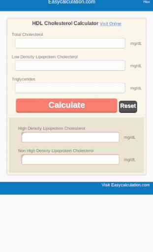 HDL Cholesterol Calculator 1