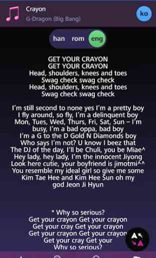 Lyrics for G-Dragon 2