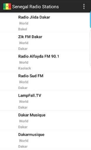 Stations de radio Sénégal 1