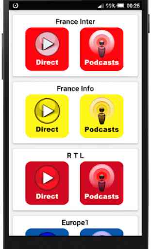 Ecoutez RTL, FranceInter, FranceInfo, RMC, Europe1 1