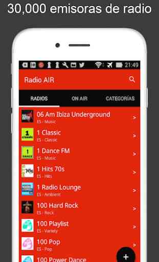 Radioair - Radio y Música gratis 1