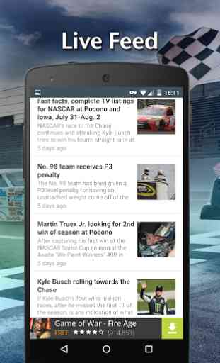 Sport Reader for NASCAR 2