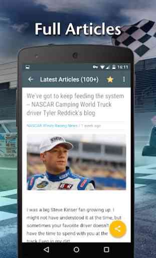 Sport Reader for NASCAR 3