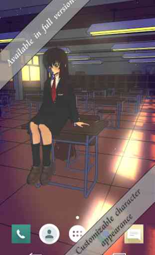Anime Schoolgirl 3D Live Wallpaper Free 3
