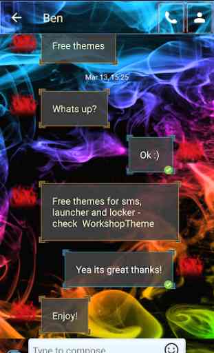 Color smoke Tema GO SMS Pro 1