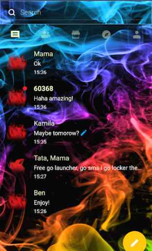 Color smoke Tema GO SMS Pro 3