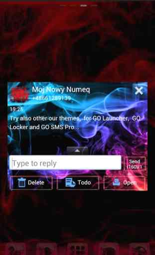 Color smoke Tema GO SMS Pro 4