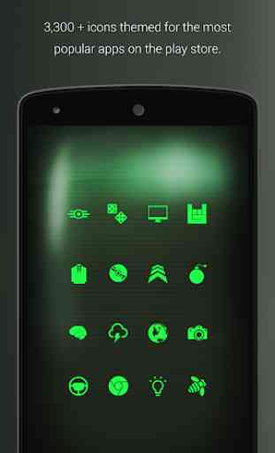 PipTec verde Iconos Live Wall 3