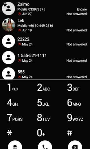 Theme for Drupe and RocketDial and ExDialer BWhite 3