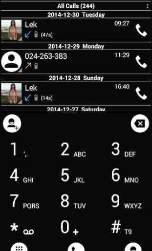 Theme for Drupe and RocketDial and ExDialer BWhite 4