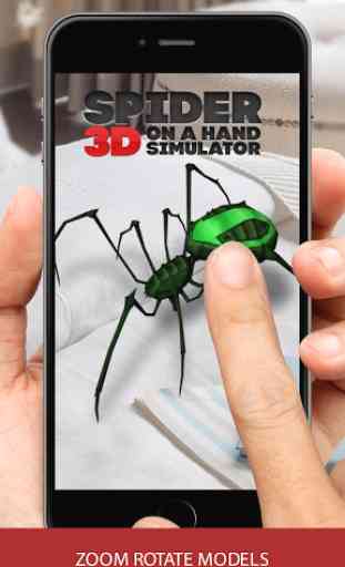 3D spider on a hand simulator prank game 3