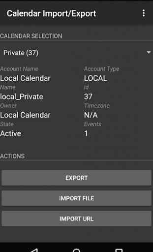 Calendar Import - Export (ics) 1