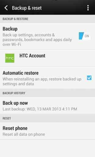 Copia de seguridad HTC 3