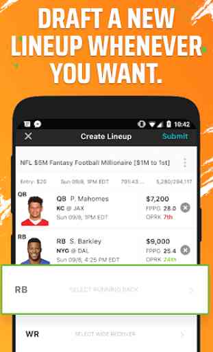 DraftKings - Daily Fantasy Football for Cash 2