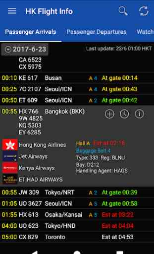 Hong Kong Flight Info 1
