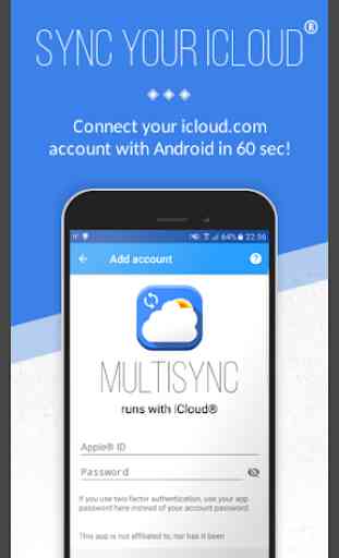 MultiSync for Cloud – compatible with iCloud 1