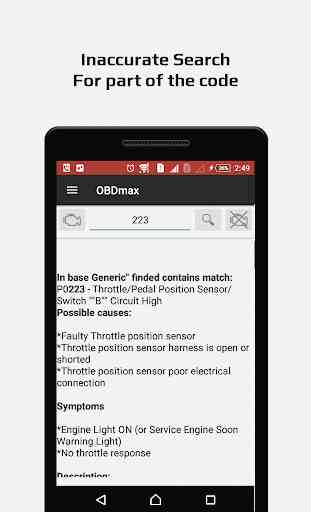 OBD2 scanner & fault codes description: OBDmax 3