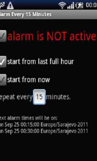 Alarm every 15 minutes 2