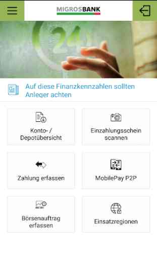 Migros Bank E-Banking Phone 1