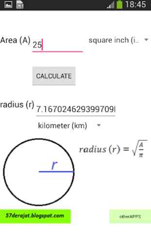 Circle Calculator 2