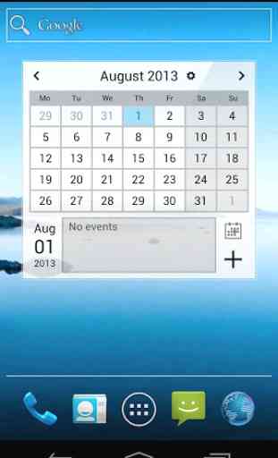 Droid Calendar Widget 3