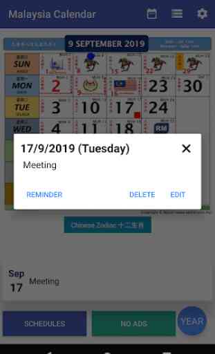 Malaysia Calendar 2020 Widget Notes 2