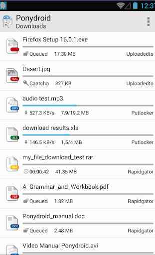 Ponydroid Download Manager 1