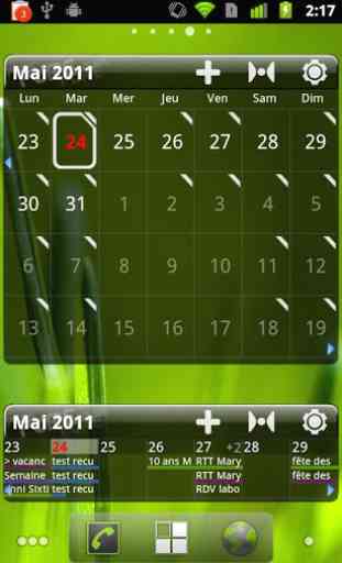 Pure Grid calendar widget 1