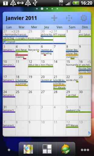 Pure Grid calendar widget 4
