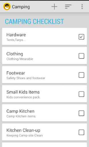 Camping Checklist 2