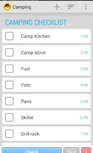 Camping Checklist 3