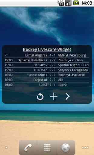 El Widget de Hockey en directo 4