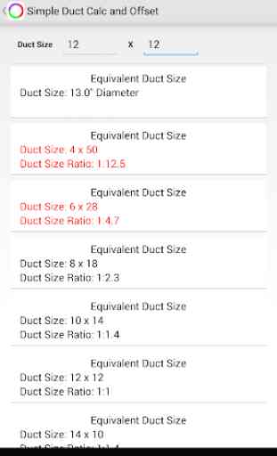 Simple Duct Calculator Deluxe 2