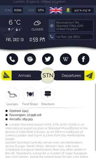 London Stansted Airport (STN) Info+ Flight Tracker 1