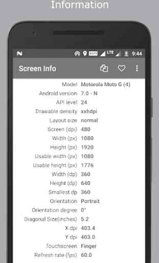 Screen Size / Info / Dpi 1