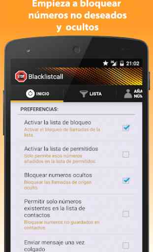Blacklistcall - bloquea numero 2