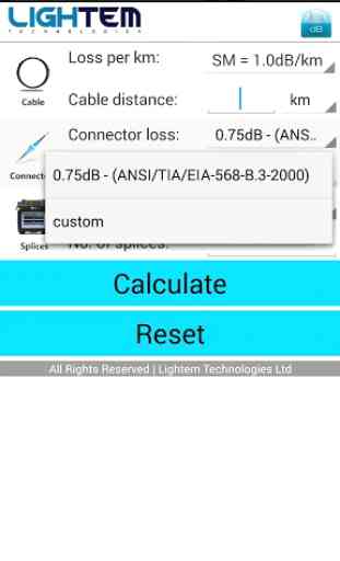 Fiber Optics Loss Calculator 4