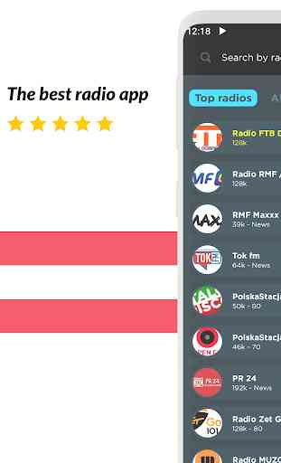 Radio Polonia: radio por internet, radio FM 1