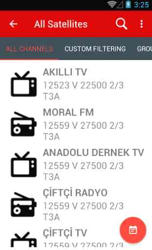 Turksat Frequency List 3