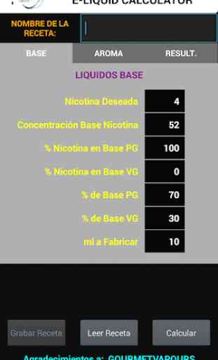 Calcula tus E-Liquidos 1