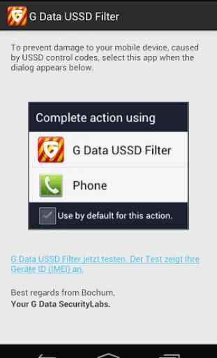 G Data USSD Filter 1