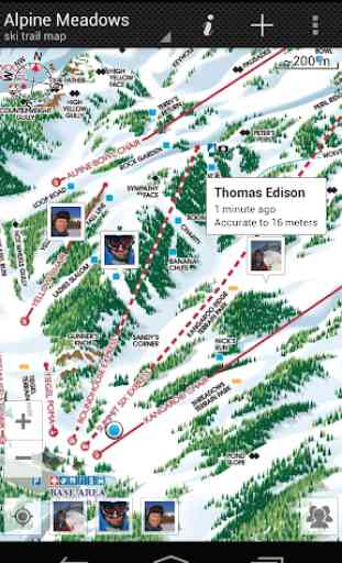GPS en mapa de esquí 1