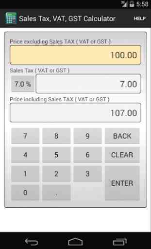 Sales Tax, VAT, GST Calculator 1